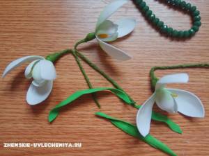 Как сделать подснежники из фоамирана своими руками для букета  декора