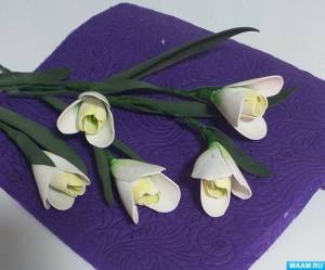 Мастер-класс поделки из фоамирана «Подснежники»