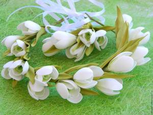 Подснежник из фоамирана шаблон