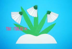 Аппликация подснежников