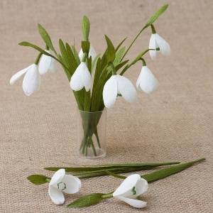 Подснежники из бумаги своими руками