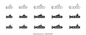 ПОДВОДНАЯ ЛОДКА ШАБЛОН ДИЗАЙНА Royalty Free Stock SVG Vector and Clip Art