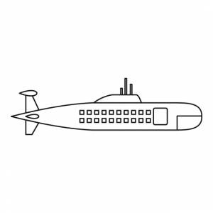 военная подводная лодка значок наброски стиль PNG , подводная лодка, икона, план PNG картинки и пнг рисунок для й загрузки