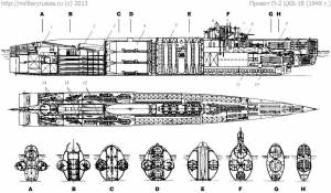 Проект подводной лодки с ракетным вооружением П-2