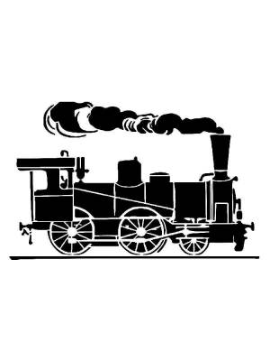 Трафареты Поезда