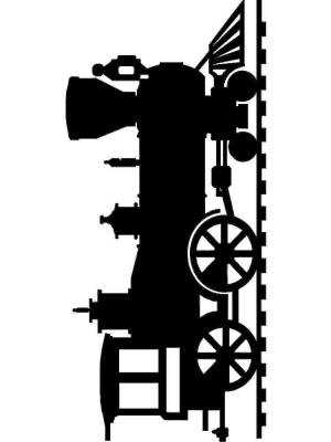 Трафареты Поезда