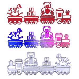 Цирковой поезд, металлические стальные трафареты, трафареты для скрапбукинга, ремесленные штампы, 3D DIY, изготовление фестивальных карт