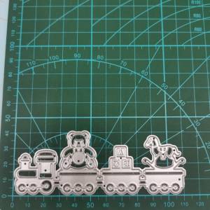 Цирковой поезд, металлические стальные трафареты, трафареты для скрапбукинга, ремесленные штампы, 3D DIY, изготовление фестивальных карт
