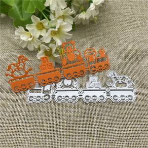 Металлическая Форма для резки игрушечного поезда, круглое отверстие, этикетка, штамп для скрапбукинга, бумаги, ножа, лезвия, трафареты