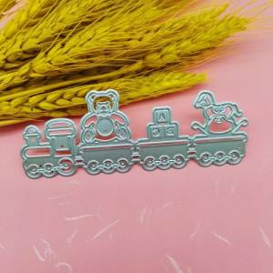 Цирковой поезд, металлические стальные трафареты, трафареты для скрапбукинга, ремесленные штампы, 3D DIY, изготовление фестивальных карт