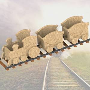 Набор вырубок  3D Поезд