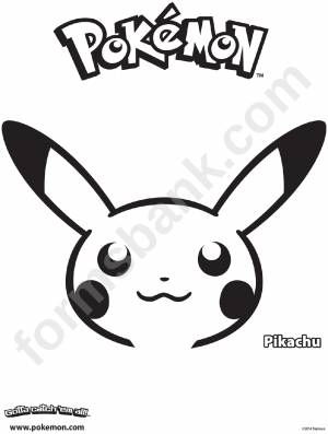 Пикачу трафарет