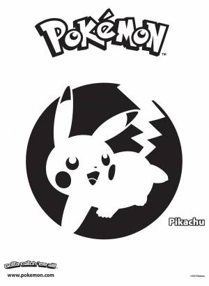 Пикачу трафарет