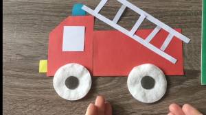 Аппликация Пожарная машина