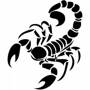 Трафарет скорпиона