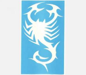 Трафарет для мехенди с изображением скорпиона, 9,5х5,5