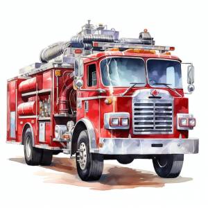 Красивая иллюстрация клипарта пожарной машины