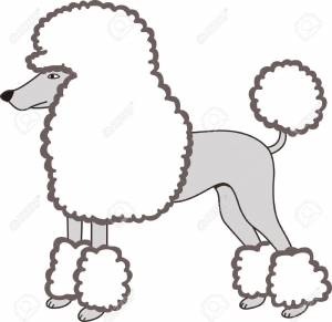 Пудель трафарет