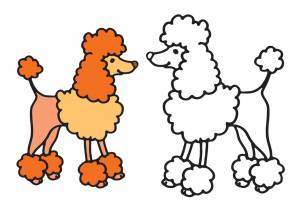 Пудель рисунок легкий