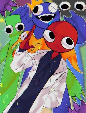 Арты красный радужный друг