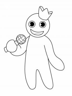 Раскраски Blue из rainbow friends