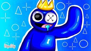 Арты синий радужный друг