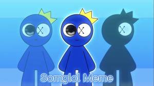 Арты синий радужный друг