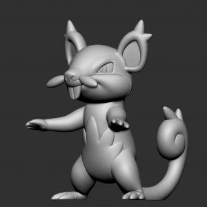 Файл STL Покемон Алола Раттата ・Шаблон для 3D-печати для загрузки・Cults