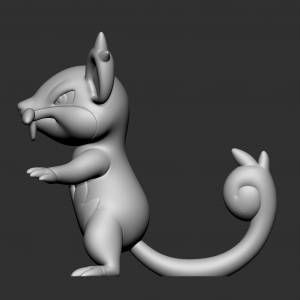 Файл STL Покемон Алола Раттата ・Шаблон для 3D-печати для загрузки・Cults