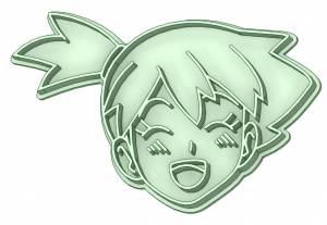 Файл STL Вырубка для печенья Pokemon с лицом Мисти・Шаблон для 3D-печати для загрузки・Cults