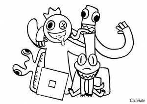 Раскраска Вся компания в сборе