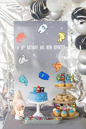 День рождения в стиле Among Us