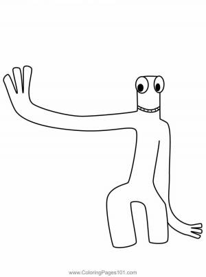 Раскраски Радужные друзья роблокс фиолетовый