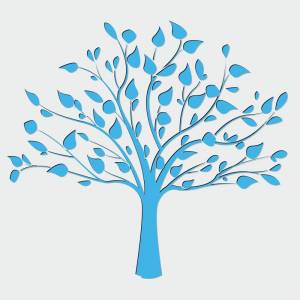 Трафарет Большое дерево