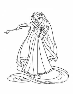 Раскраска Рапунцель