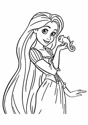 Трафарет рапунцель для рисования