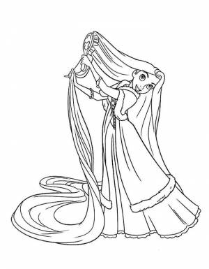 Трафарет рапунцель для рисования