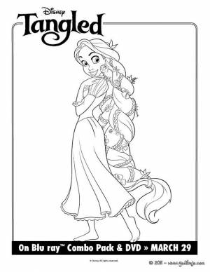 Трафарет рапунцель для рисования