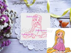 Трафарет маленькая Рапунцель для пряников
