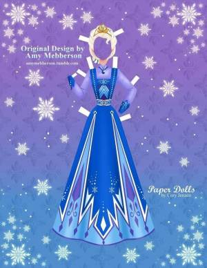 Трафареты кукол с одеждой холодное сердце