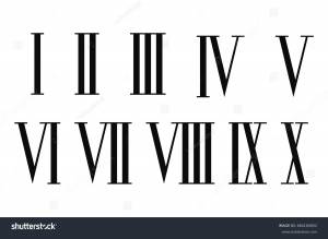 Римские цифры, изолированные на белом фоне