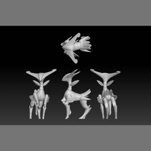 Файл STL Pokemon Paradox Future Virizion Железные листья・Шаблон для 3D-печати для загрузки・Cults