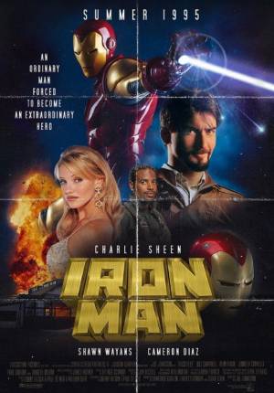 Как бы выглядел постер Железного Человека, если бы фильм вышел в 1995 году
