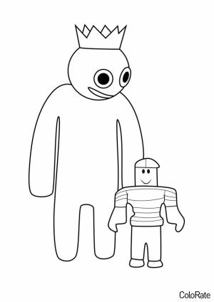 Раскраска Блю и персонаж Роблокса