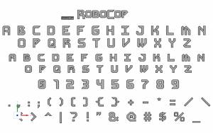 Файл STL Буквы и цифры ROBOCOP