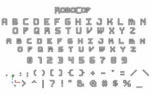Файл STL Буквы и цифры ROBOCOP