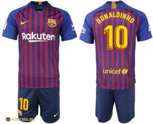 Барселона форма для ребенка домашняя роналдиньо 18-19 ⚽  от 2 190 руб