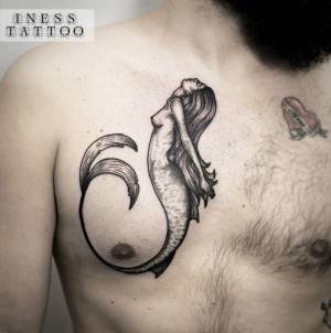 Тату с русалкой отлично выполняют в тату студии Маруха