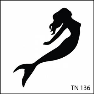 Nila Трафарет 6 х 6 см, TN 136 Русалка 1
