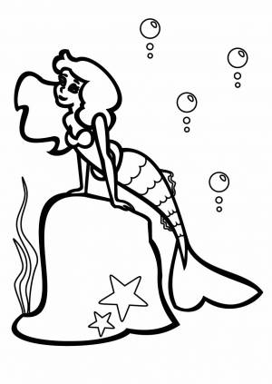 Трафарет Русалка 2